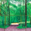 An green forest painting